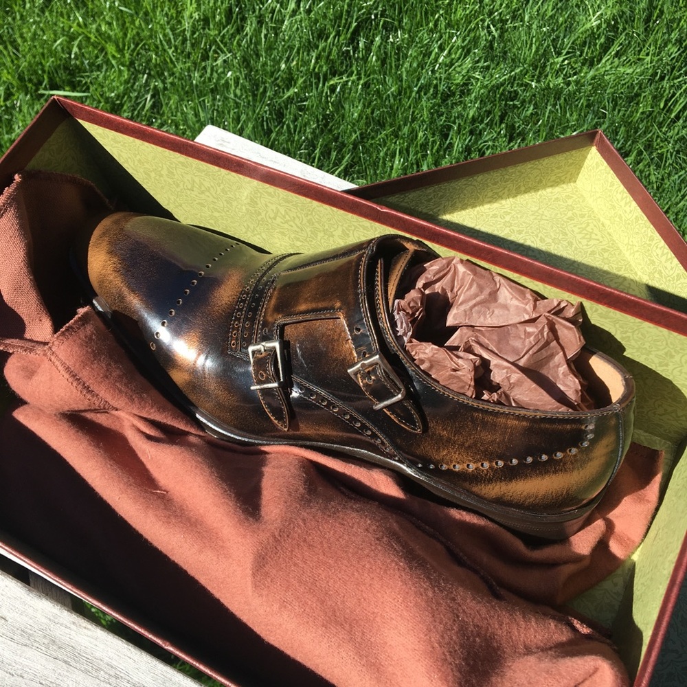 Mezlan luxurious Italian handmade monk strap new - Picture 3 of 8